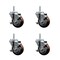 Service Caster 35 Inch Maroon Polyurethane Wheel Swivel 34 Inch Threaded Stem Caster Set with Brake SCC SCC-TS20S3514-PPUB-MRN-TLB-34212-4 - alternate 1